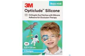 Augenpflaster Opticlude Silicone Boy Midi 5,3x 7cm 2738pb 50st, A-Nr.: 4531119 - 01