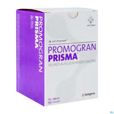 Sie sehen eine Packung Wundverband Promogran/+ag Prisma Wound Balancing Matrix 28ccm Ps2028 10st, Produktbild: 02 Wundverband Promogran/+ag Prisma Wound Balancing Matrix 28ccm Ps2028 10st, A-Nr.: 3087533 - 02