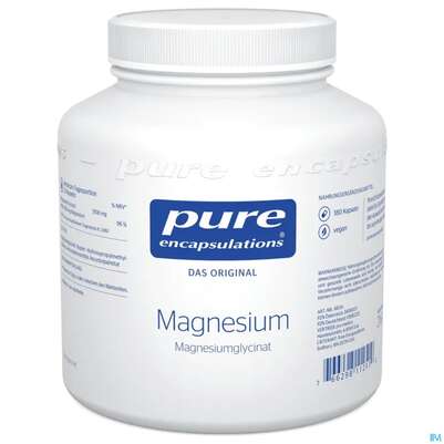 Sie sehen eine Packung Pure Encapsulations Magnesium Magnesiumglycinat 180 Kapseln, Produktbild: 02 Pure Encapsulations Magnesium Magnesiumglycinat 180 Kapseln, A-Nr.: 3408003 - 02