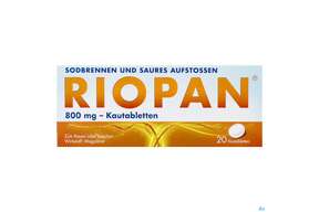 Riopan Kautabl 800mg 20st, A-Nr.: 1254990 - 01