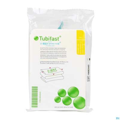 Sie sehen eine Packung Schlauchverband Tubifast Elast.gazeverband Gelb F Kopf,oberschenk. Kinderkoerper 1m, Produktbild: 01 Schlauchverband Tubifast Elast.gazeverband Gelb F Kopf,oberschenk. Kinderkoerper 1m, A-Nr.: 2029835 - 01