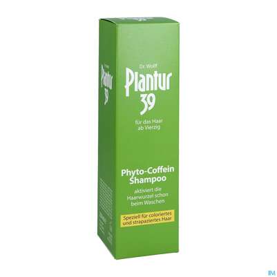 Sie sehen eine Packung Shampoon Plantur 39 Coffein Coloriertes Haar 250ml, Produktbild: 03 Shampoon Plantur 39 Coffein Coloriertes Haar 250ml, A-Nr.: 3275973 - 03