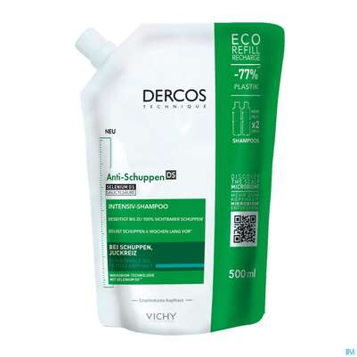 Sie sehen eine Packung Shampoon Vichy/dercos Anti-schuppen Pflege Fettige Kopfhaut Nf 500ml, Produktbild: 02 Shampoon Vichy/dercos Anti-schuppen Pflege Fettige Kopfhaut Nf 500ml, A-Nr.: 5429699 - 02