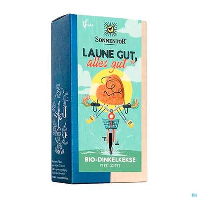 Sie sehen eine Packung Sonnentor Keks Bio Laune Gut, Alles Gut 00173 125g, Produktbild: 01 Sonnentor Keks Bio Laune Gut, Alles Gut 00173 125g, A-Nr.: 3575304 - 01