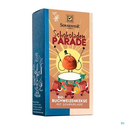Sie sehen eine Packung Sonnentor Kekse Bio Schokoladen-parade Glutenfrei 01225 100g, Produktbild: 01 Sonnentor Kekse Bio Schokoladen-parade Glutenfrei 01225 100g, A-Nr.: 5743817 - 01