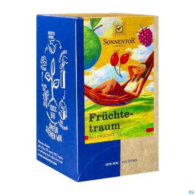 Sie sehen eine Packung Sonnentor Tee/bio Fruechtetraum 02549 18st, Produktbild: 04 Sonnentor Tee/bio Fruechtetraum 02549 18st, A-Nr.: 3574658 - 04