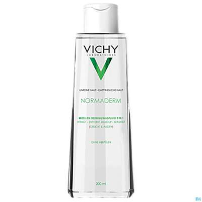 Sie sehen eine Packung Vichy Normaderm Reinigungsfluid 200ml, Produktbild: 01 Vichy Normaderm Reinigungsfluid 200ml, A-Nr.: 3817196 - 01