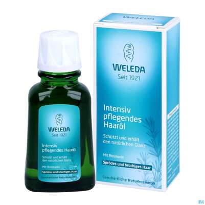 Sie sehen eine Packung Weleda Haaroel Intensiv Pflegend 50ml, Produktbild: 08 Weleda Haaroel Intensiv Pflegend 50ml, A-Nr.: 4115987 - 08