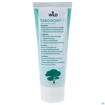 Sie sehen eine Packung Zahnpaste Tebodont-f 75ml, Produktbild: 03 Zahnpaste Tebodont-f 75ml, A-Nr.: 4391090 - 03