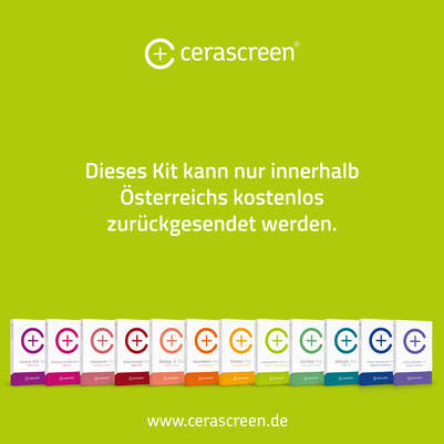 Sie sehen eine Packung cerascreen Antioxidantien Test, Produktbild: 03 cerascreen Antioxidantien Test, A-Nr.: 5705225 - 03