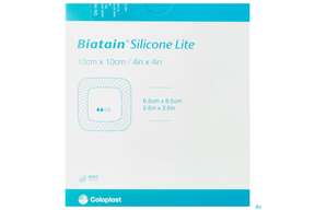Schaumverband Biatain/steril Silikonhaftrand Lite 10x 10cm 3445 10st, A-Nr.: 3954272 - 01