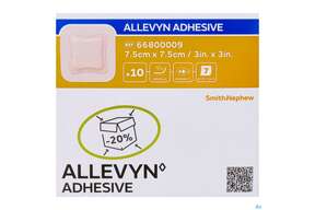 Wundverband Allevyn/polyurethan Adhesive 7,5x 7,5cm -tam 10st, A-Nr.: 4736620 - 01