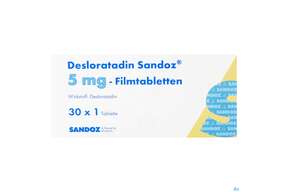 Desloratadin-Sandoz Filmtabl 5mg 30st, A-Nr.: 3909917 - 01