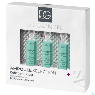 Sie sehen eine Packung Dr.grandel Professional Collection Ampulle 3x3ml Collagen Boost 41670 9ml, Produktbild: 02 Dr.grandel Professional Collection Ampulle 3x3ml Collagen Boost 41670 9ml, A-Nr.: 5212238 - 02