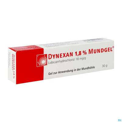 Sie sehen eine Packung Dynexan Mundgel 1,8% 30g, Produktbild: 02 Dynexan Mundgel 1,8% 30g, A-Nr.: 3917199 - 02