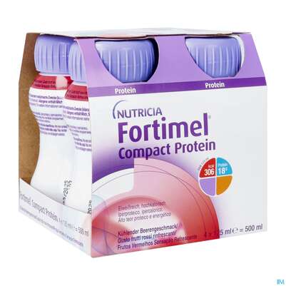 Fortimel/compact/protein 125ml/trinknahrung Kuehlende Beere 4st, A-Nr.: 5282492 - 02