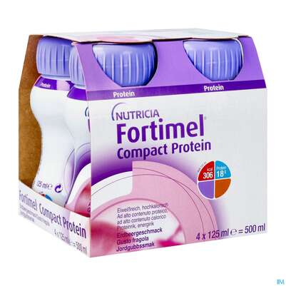 Fortimel/compact/protein 125ml Vitalflasche Erdbeere 4st, A-Nr.: 3948662 - 04