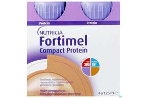 Fortimel/compact/protein 125ml Vitalflasche Mango Pfirsich 4st, A-Nr.: 4804528 - 01
