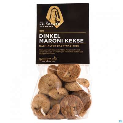 Sie sehen eine Packung Gewusst Wie Bio Hildegard Keks Maroni 150g, Produktbild: 02 Gewusst Wie Bio Hildegard Keks Maroni 150g, A-Nr.: 4767253 - 02