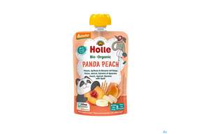Holle Demeter Bio Fruechtepueree Ab 1 Jahr Panda Peach Pfirsich Aprikose/banane+dinkel 100g, A-Nr.: 5080759 - 01