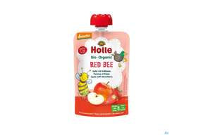 Holle Demeter Bio Fruechtepueree Ab 1 Jahr Red Bee Apfel/erdbeere 100g, A-Nr.: 5080707 - 01