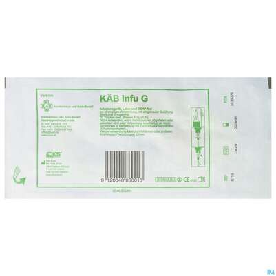Sie sehen eine Packung Infusionsgeraete Kaeb Infu G Latex Frei 1st, Produktbild: 01 Infusionsgeraete Kaeb Infu G Latex Frei 1st, A-Nr.: 3839275 - 01