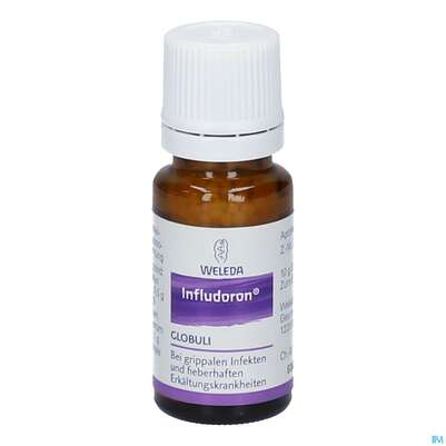 Sie sehen eine Packung Infludoron Globuli 10g, Produktbild: 02 Infludoron Globuli 10g, A-Nr.: 4094848 - 02