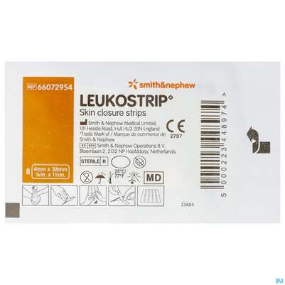 Wundnahtstreifen Leukostrip 4x 38mm 1 Briefchen Zu 8str. Nr 72 1pk, A-Nr.: 1821644 - 01