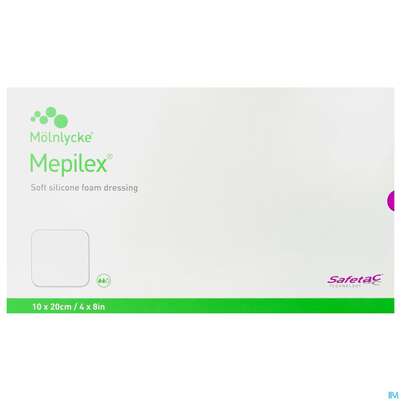 Wundverband Mepilex Silikon 10x 20cm 5st, A-Nr.: 2211818 - 01