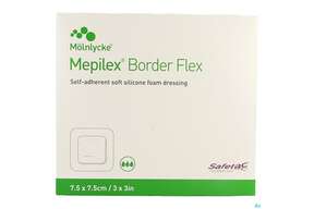 Schaumverband Mepilex/flexibel Border 7,5x 7,5cm 10st, A-Nr.: 4802268 - 01