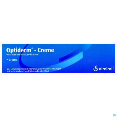 Sie sehen eine Packung Optiderm Creme 50g, Produktbild: 01 Optiderm Creme 50g, A-Nr.: 1321539 - 01
