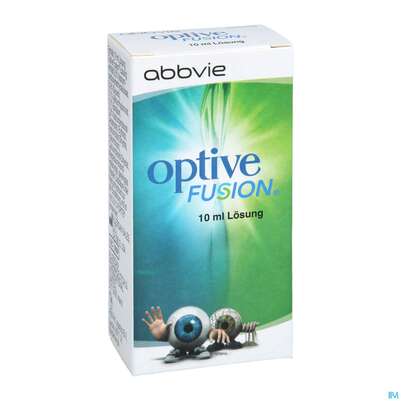 Sie sehen eine Packung Augentropfen Optive Fusion 10ml, Produktbild: 03 Augentropfen Optive Fusion 10ml, A-Nr.: 4169492 - 03