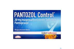 Pantozol Control Magensaftresistente Tabl 20mg 14st, A-Nr.: 3544781 - 01