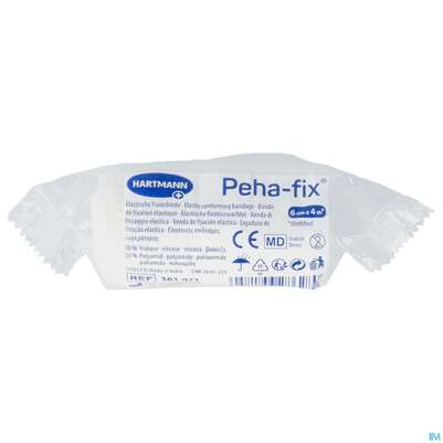 Sie sehen eine Packung Elastische Binden Peha-fix Fixierbinde 4mx 6cm 1st, Produktbild: 01 Elastische Binden Peha-fix Fixierbinde 4mx 6cm 1st, A-Nr.: 4902805 - 01