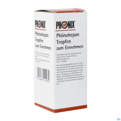 Sie sehen eine Packung Phoenix Tropfen Phoenohepan 50ml, Produktbild: 02 Phoenix Tropfen Phoenohepan 50ml, A-Nr.: 2374130 - 02