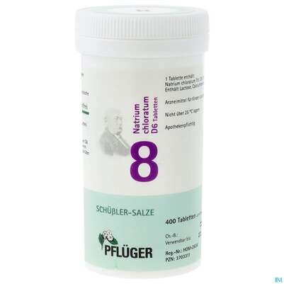 Sie sehen eine Packung Schuess 8 Na Chl D 6 Pflu 100g, Produktbild: 01 Schuess 8 Na Chl D 6 Pflu 100g, A-Nr.: 3703311 - 01