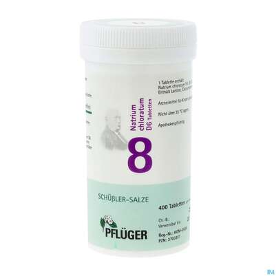 Sie sehen eine Packung Schuess 8 Na Chl D 6 Pflu 100g, Produktbild: 02 Schuess 8 Na Chl D 6 Pflu 100g, A-Nr.: 3703311 - 02