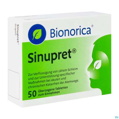 Sie sehen eine Packung Sinupret Drag 50st, Produktbild: 02 Sinupret Drag 50st, A-Nr.: 1343446 - 02