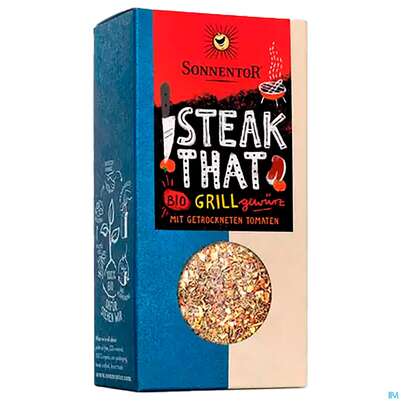 Sie sehen eine Packung Sonnentor Gewuerzmischung/bio Grillgewuerz Steak That 00862 50g, Produktbild: 03 Sonnentor Gewuerzmischung/bio Grillgewuerz Steak That 00862 50g, A-Nr.: 4793641 - 03