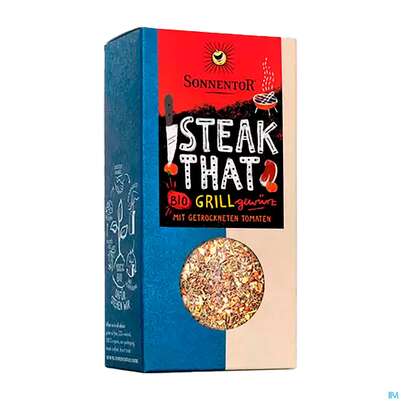 Sie sehen eine Packung Sonnentor Gewuerzmischung/bio Grillgewuerz Steak That 00862 50g, Produktbild: 04 Sonnentor Gewuerzmischung/bio Grillgewuerz Steak That 00862 50g, A-Nr.: 4793641 - 04