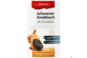 Knoblauch Kapseln Schwarz Vegan- Alpinamed 120st, A-Nr.: 5386145 - 01