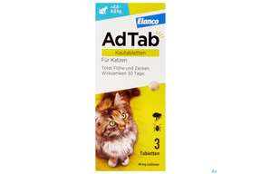 Adtab F Katzen Kautabl 48mg (2-8kg) 3st, A-Nr.: 5530642 - 01