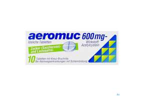Aeromuc Tabl Löslich 600mg 10st, A-Nr.: 1284962 - 01