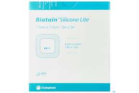 Schaumverband Biatain/steril Silikonhaftrand Lite 7,5x 7,5cm 10st, A-Nr.: 3954266 - 01