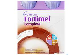 Fortimel/complete 200ml Vitalflasche Schoko 4st, A-Nr.: 3664775 - 01