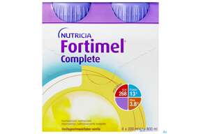 Fortimel/complete 200ml Vitalflasche Vanille 4st, A-Nr.: 3664746 - 01