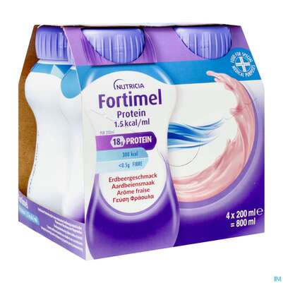 Fortimel/protein 200ml 1,5kcal Erdbeere 4st, A-Nr.: 4303312 - 05