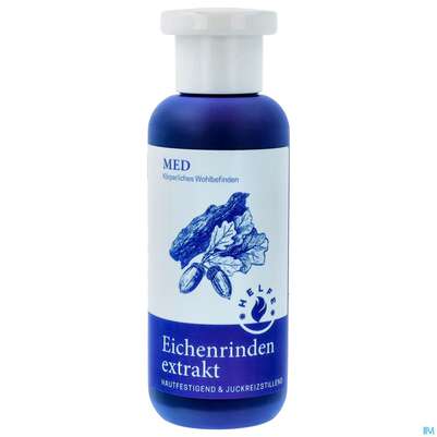 Sie sehen eine Packung Helfe Eichenrindenextrakt Med 200ml, Produktbild: 01 Helfe Eichenrindenextrakt Med 200ml, A-Nr.: 0177632 - 01