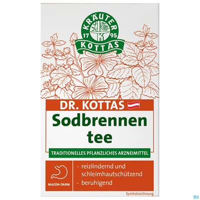 Sie sehen eine Packung Dr.Kottas Tee Sodbrennen 20st, Produktbild: 02 Dr.Kottas Tee Sodbrennen 20st, A-Nr.: 3886079 - 02