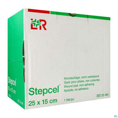 Sie sehen eine Packung Wundauflagen Stepcel/gazelin Unsteril In Rollen 25mx 15cm 1st, Produktbild: 02 Wundauflagen Stepcel/gazelin Unsteril In Rollen 25mx 15cm 1st, A-Nr.: 0986633 - 02